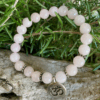 Armband-Mala Rosenquarz – OM Symbol 21 Perlen,Avalon NatureArt Seelenkunst und Esoterik Shop
