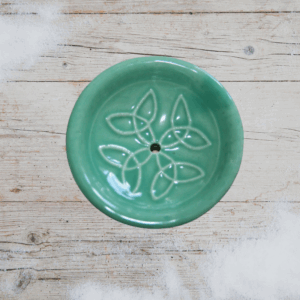 Räucherstäbchenhalter – Keramik in der Farbe grün,Avalon NatureArt Seelenkunst und Esoterik Shop