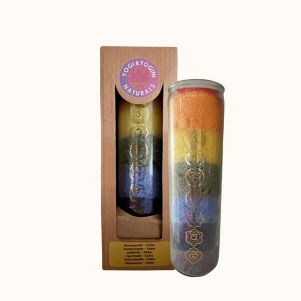 Chakren Kerze im Glas, Avalon NatureArt Esoterik Shop
