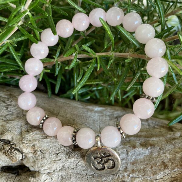 Rosenquarz Armband OM, Avalon NatureArt Esoterik Shop