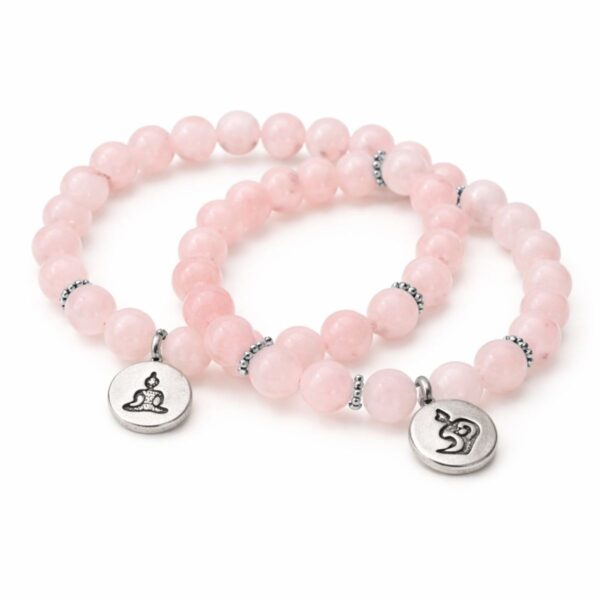 Rosenquarz Armband buddha