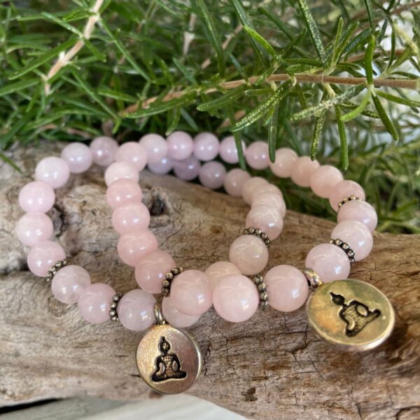 Rosenquarz Armband Buddha Avalon NatureArt Esoterik Shop