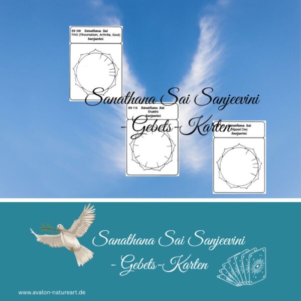 Sanathan Sai Sanjeevini Gebets Karten, Avalon NatureArt Esoterik SHop