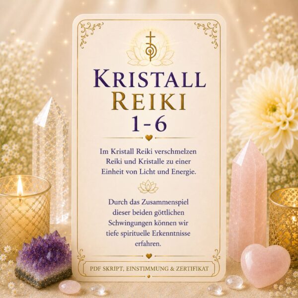 Kristall Reiki 1-6 - Energiesystem,Avalon NatureArt Esoterik & Reiki Shop