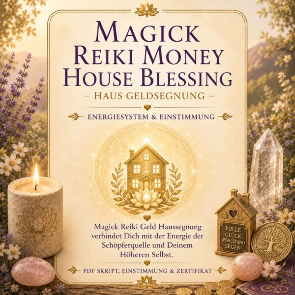 Magick Reiki Money House Blessing – Haus Geldsegnung  - Reiki Energiesystem & Einweihung