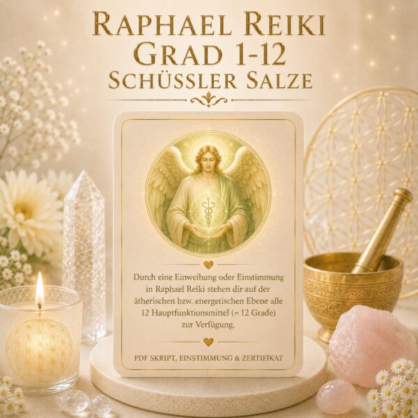 Raphael Reiki Schüssler Salze 1-12- Reiki Energiesystem,Avalon NatureArt Esoterik & Reiki Shop
