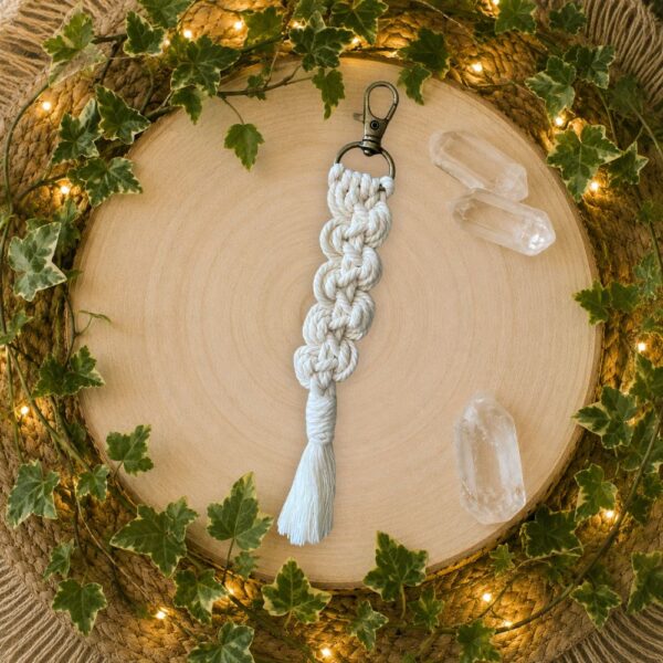 Schlüsselanhänger Makramee,Avalon NatureArt Reiki & Esoterik Shop