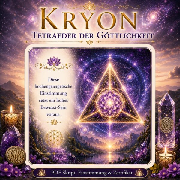 Kryon - Tetraeder der Götter - Reiki Energiesystem, Avalon NatureArt Reiki & Esoterik Shop