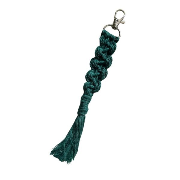 Schlüssel und Taschen Anhänger Makramee Dunkelgrün, Avalon NatureArt Reiki & Esoterik Shop
