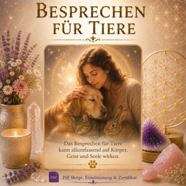 Besprechen für Tiere  - Reiki Energiesystem & Einweihung