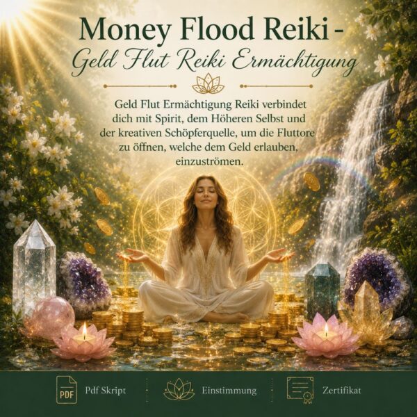 Money Flood Reiki - Geld Flut Reiki Ermächtigung   - Reiki Energiesystem & Einweihung