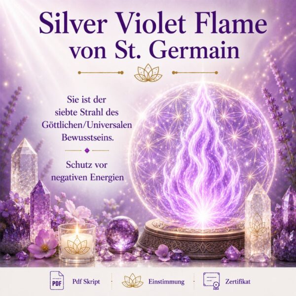 Silver Violet Flame von St. Germain- Reiki Energiesystem & Einweihung