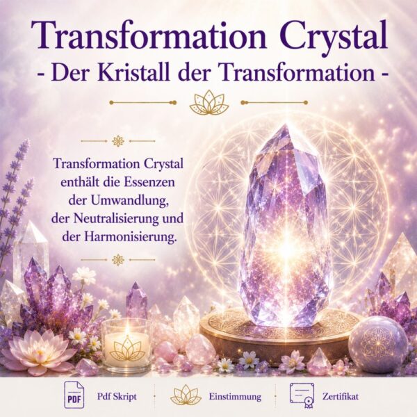 Transformation Crystal - Der Kristall der Transformation - Reiki Energiesystem & Einweihung