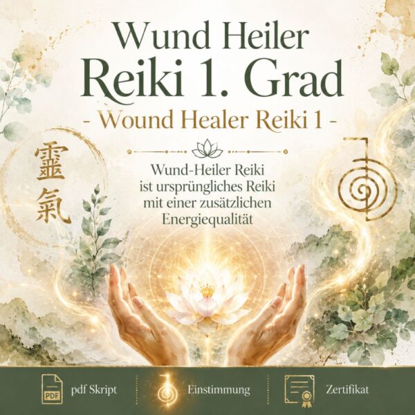 Wund Heiler Reiki 1. Grad - Wound Healer Reiki 1 - Reiki Energiesystem & Einweihung