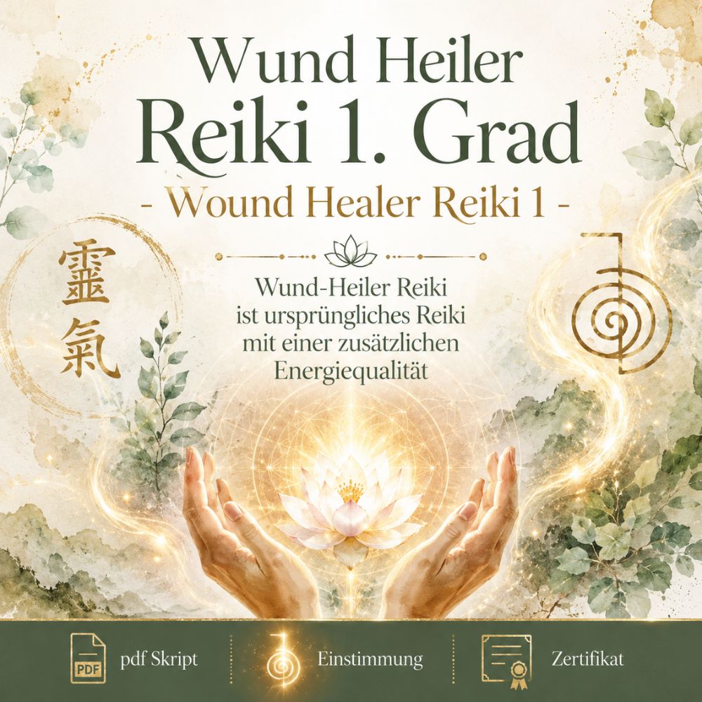 Wund Heiler Reiki 1. Grad - Wound Healer Reiki 1 - Reiki Energiesystem & Einweihung