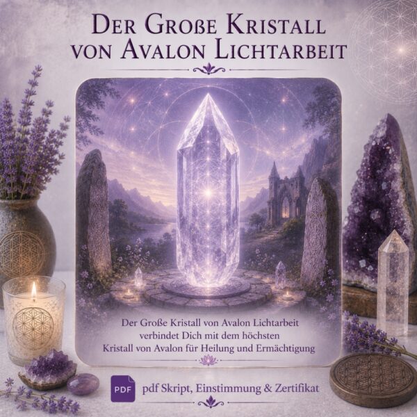 Der Große Kristall von Avalon Lichtarbeit - Reiki Energiesystem & Einweihung