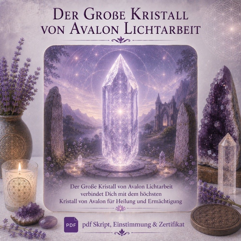 Der Große Kristall von Avalon Lichtarbeit - Reiki Energiesystem & Einweihung