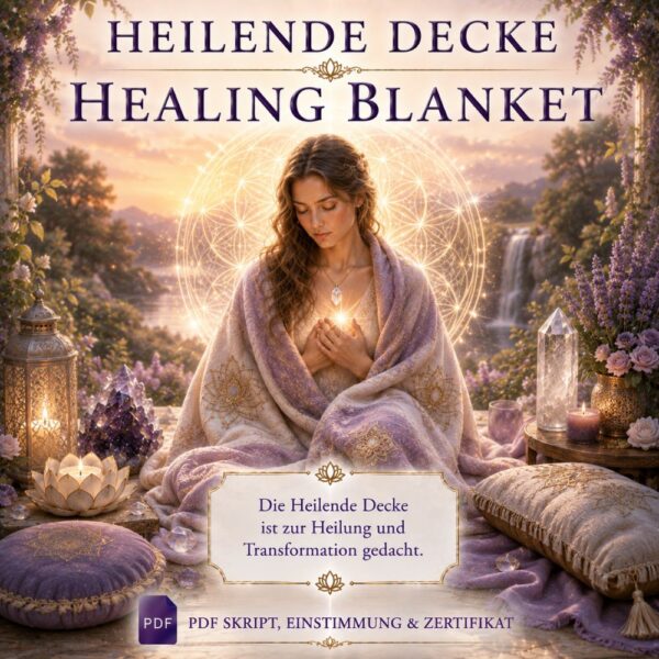 Heilende Decke - Healing Blanket Heilung, Liebe, Geld, - Reiki Energiesystem & Einweihung
