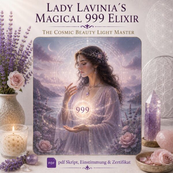 Lady Lavinia´s Magical 999 Elixir -The Cosmic Beauty Light Master - Reiki Energiesystem & Einweihung