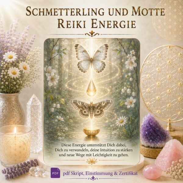 Schmetterling und Motte Reiki Energie - Reiki Energiesystem & Einweihung