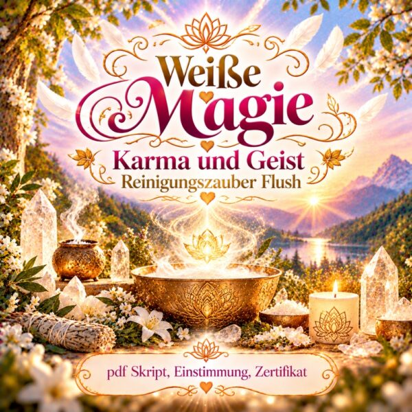 Weiße Magie Karma und Geist Reinigungszauber - Reiki Energiesystem - Einstimmung